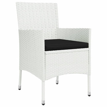 9-Delige Tuinset Met Kussens Poly Rattan Wit 8