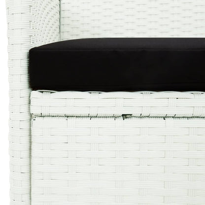 9-Delige Tuinset Met Kussens Poly Rattan Wit 8