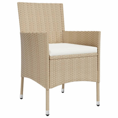5-Delige Tuinset Met Kussens Poly Rattan Beige 4