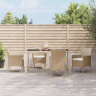 Tuinset 5-delig poly rattan beige