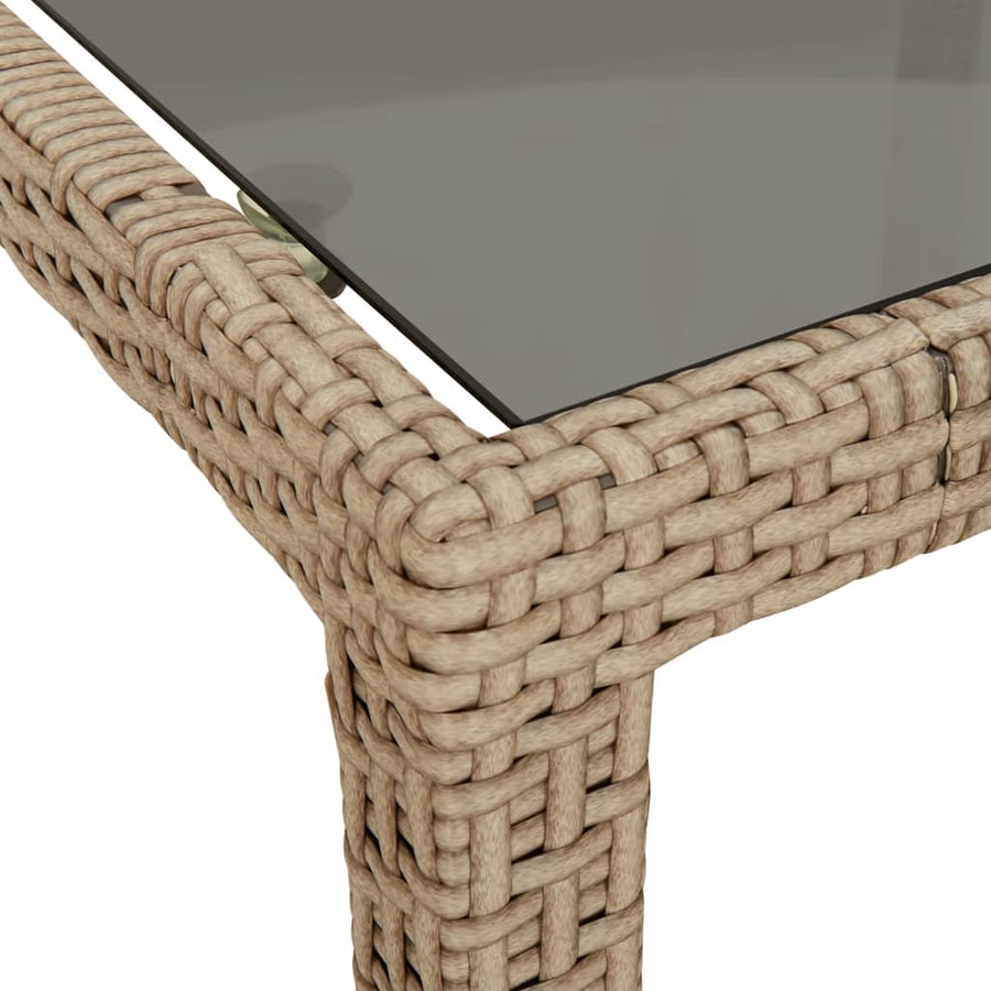9-Delige Tuinset Met Kussens Poly Rattan Beige 8