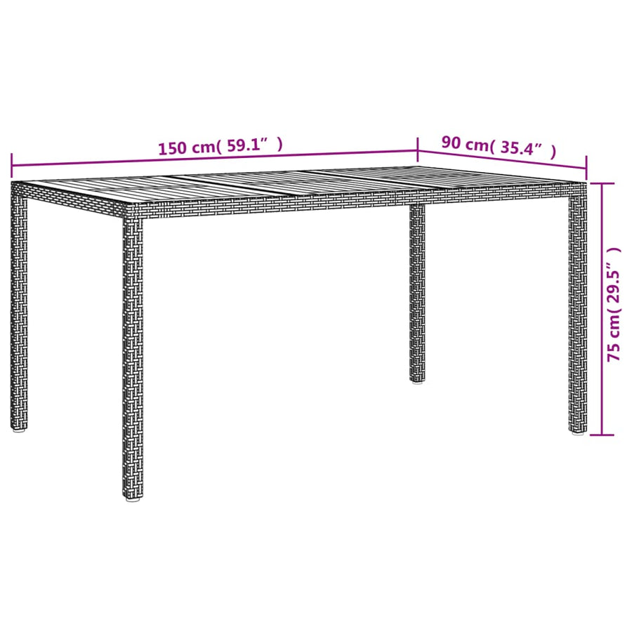 5-Delige Tuinset Met Kussens Poly Rattan Grijs 4