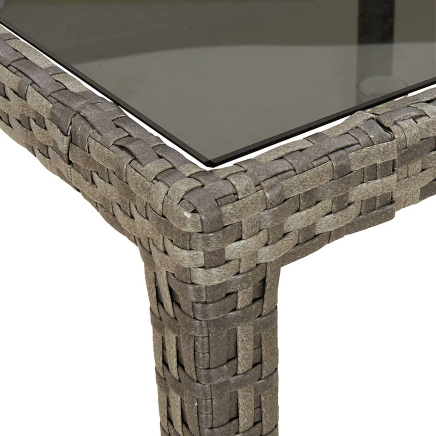 9-Delige Tuinset Met Kussens Poly Rattan Grijs 8