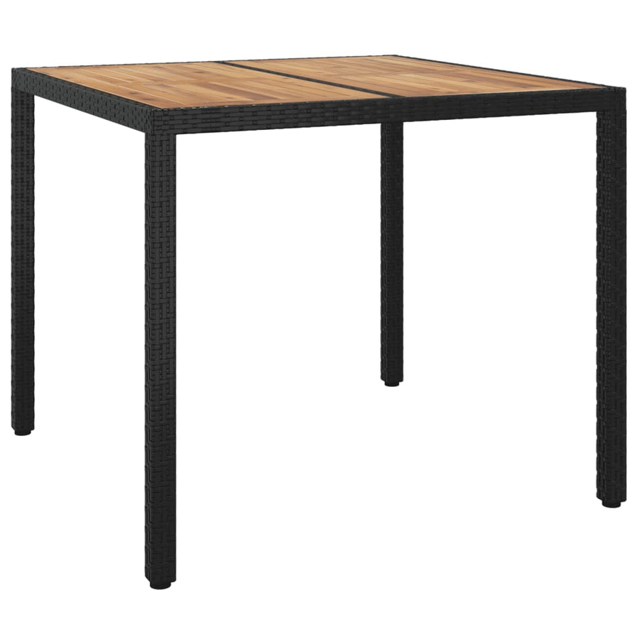 -Delige Tuinset Met Kussens Poly Rattan Zwart 3