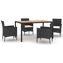 Tuinset Met Kussens Poly Rattan Zwart 5