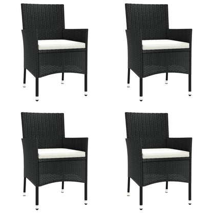 Tuinset Met Kussens Poly Rattan Zwart 5