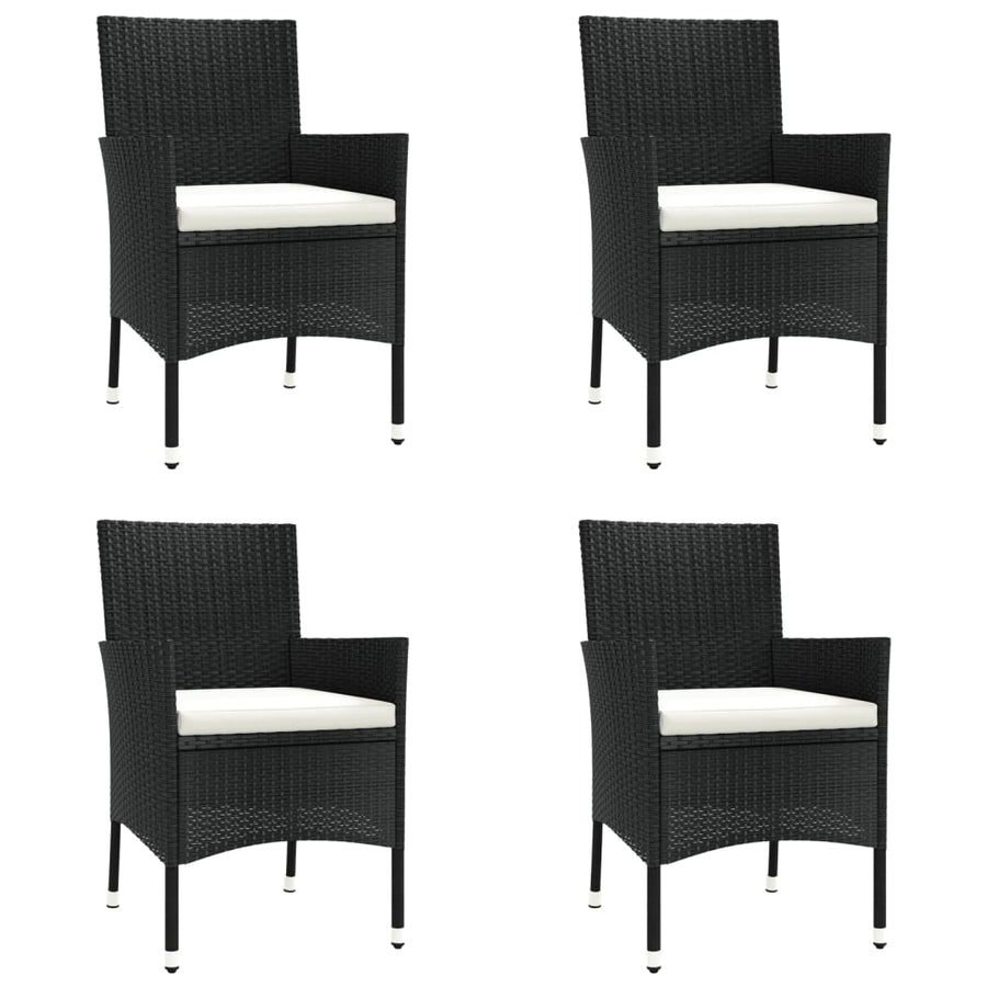Tuinset Met Kussens Poly Rattan Zwart 5