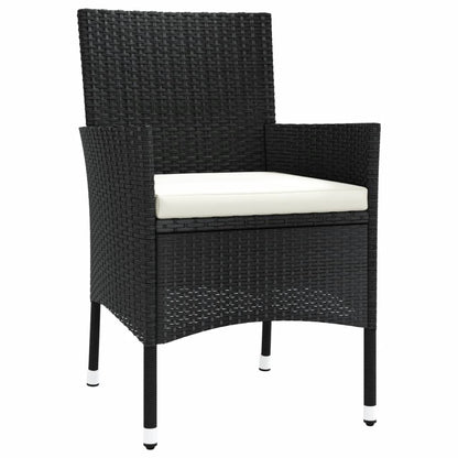 Tuinset Met Kussens Poly Rattan Zwart 5