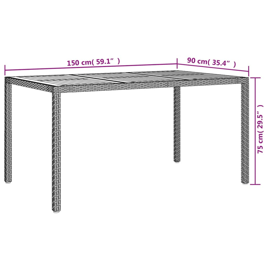 Tuinset Met Kussens Poly Rattan Zwart 5