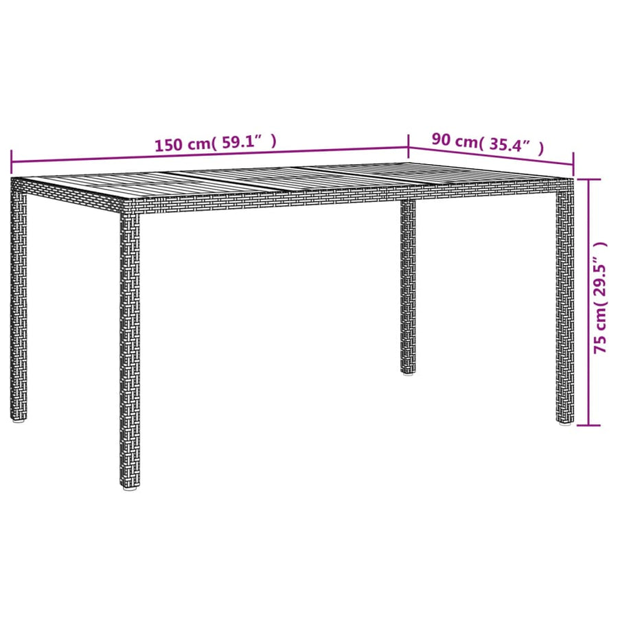 Tuinset Met Kussens Poly Rattan Zwart 7