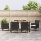Garden Furniture Set With Cushions Poly Rattan Black 7