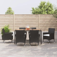 Tuinset Met Kussens Poly Rattan Zwart 7