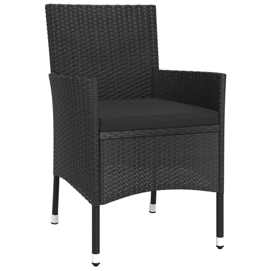 Tuinset Met Kussens Poly Rattan Zwart 5