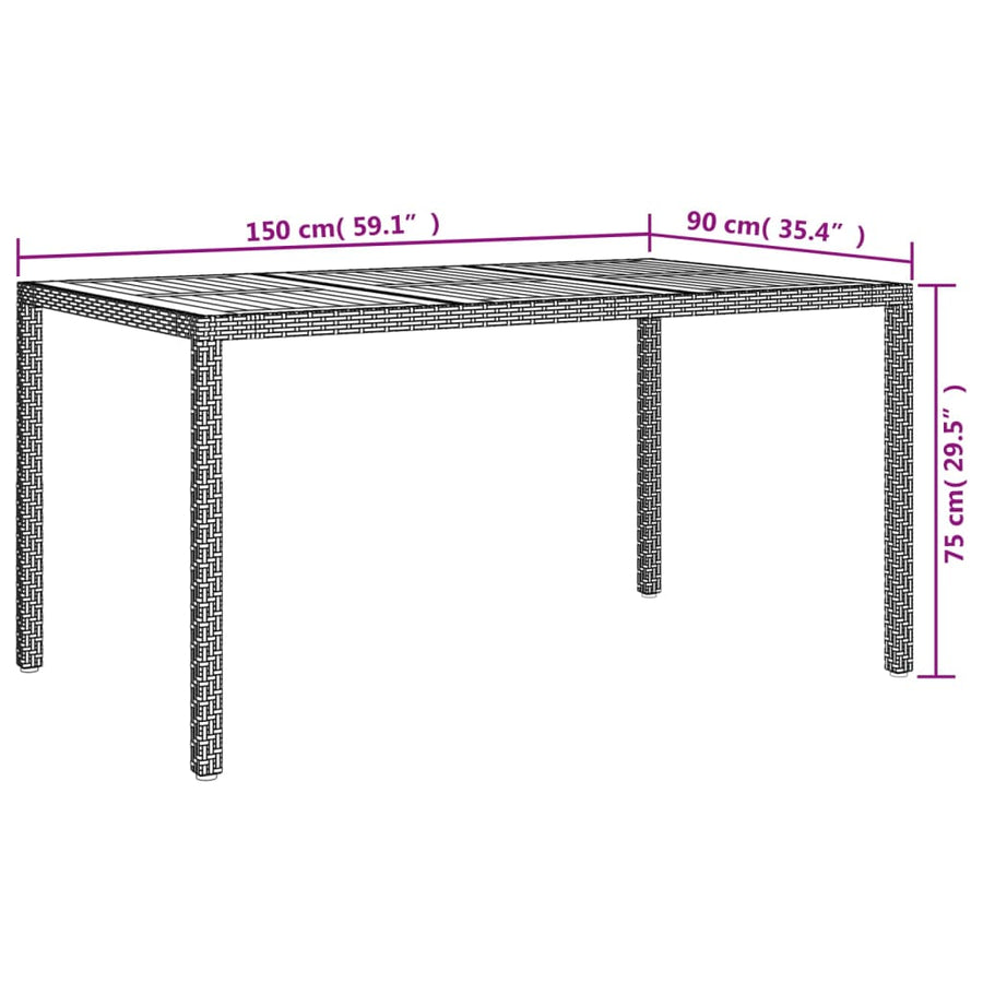 Tuinset Met Kussens Poly Rattan Zwart 5