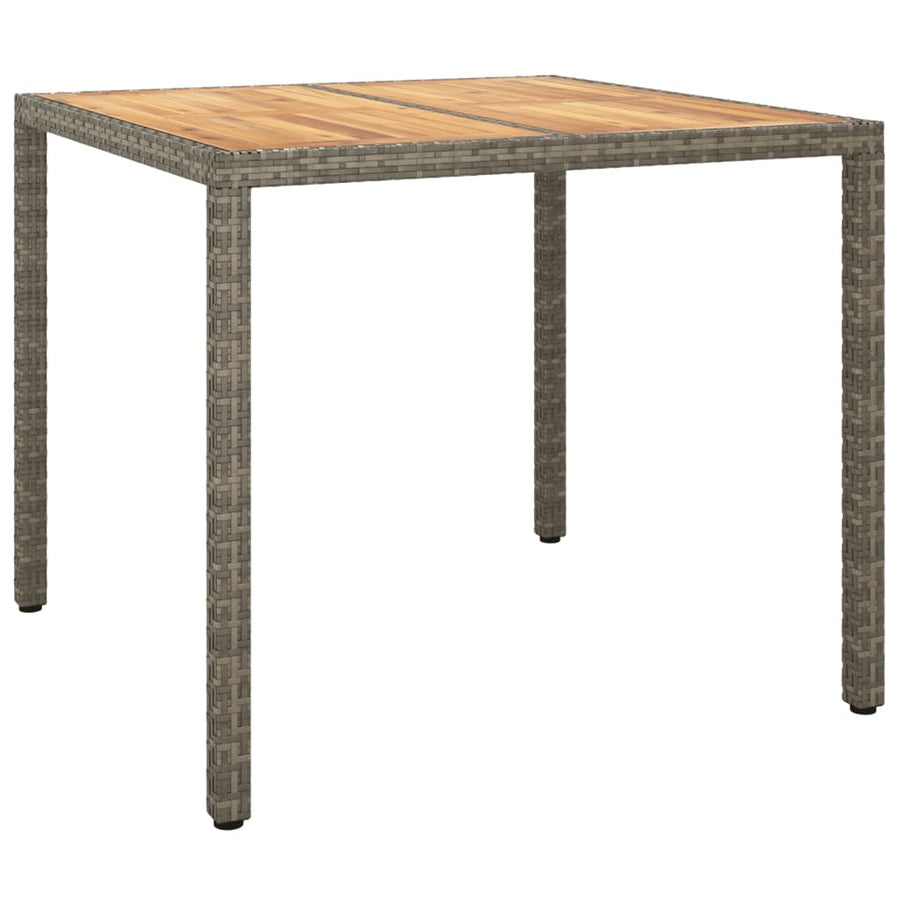 3-Delige Tuinset Met Kussens Poly Rattan Grijs 2