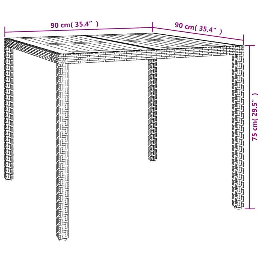 3-Delige Tuinset Met Kussens Poly Rattan Grijs 2