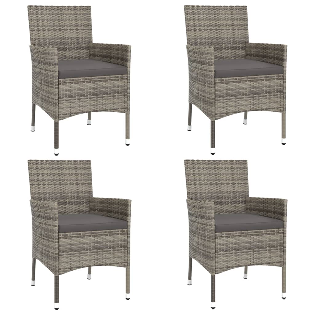 5-Delige Bistroset Met Kussens Poly Rattan 4