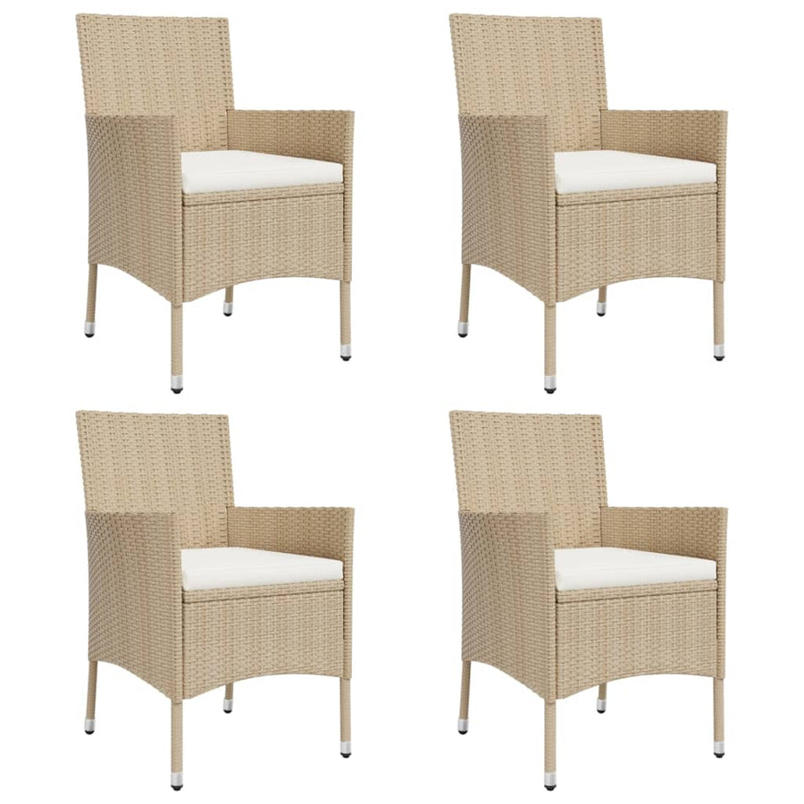 5-Delige Bistroset Met Kussens Poly Rattan 4