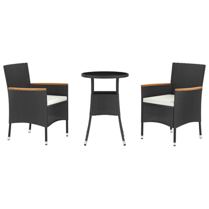 Bistroset Met Kussens Poly Rattan 3