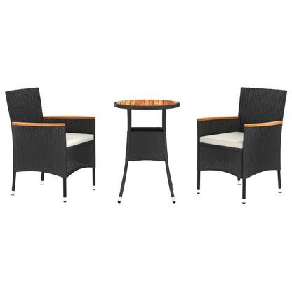 Bistroset Met Kussens Poly Rattan 3