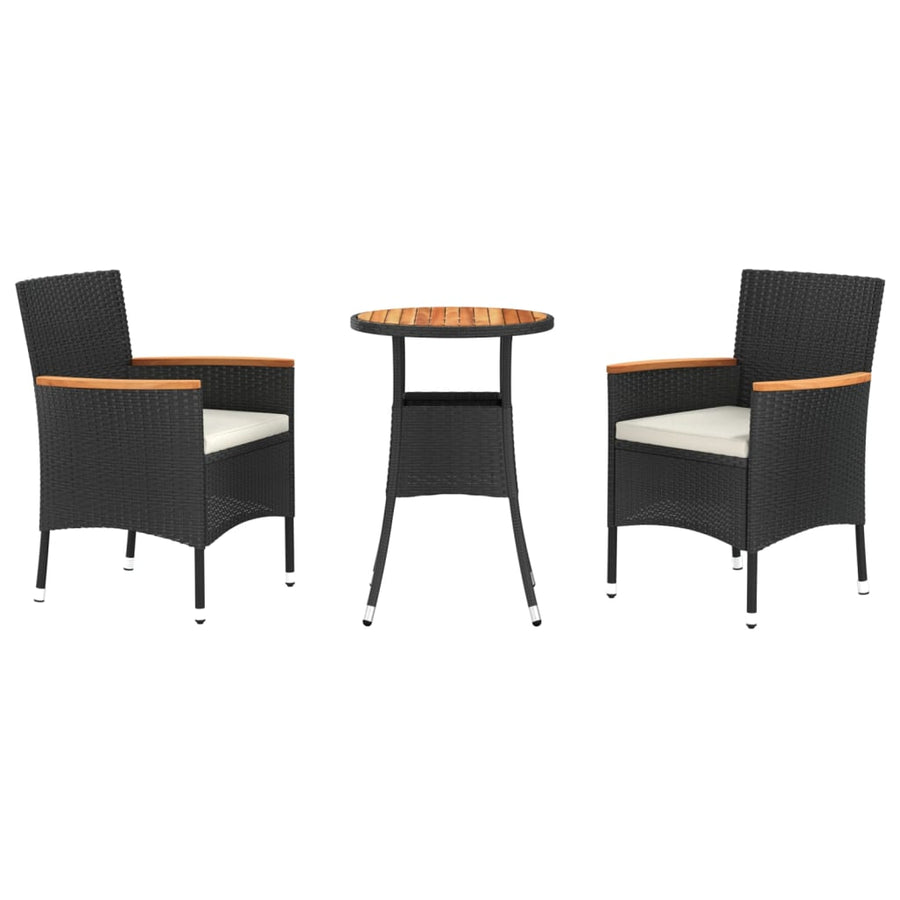 Bistroset Met Kussens Poly Rattan 3
