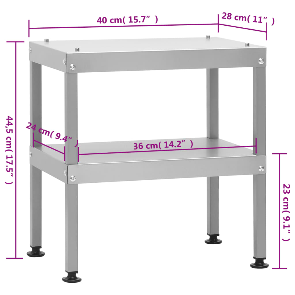 Bbq-Rookoven Met Tafel Gegalvaniseerd Staal 2 44.5 x 29 x 83 cm Met raam