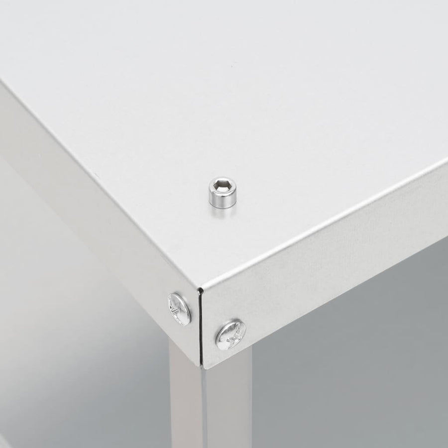 Bbq-Rookoven Met Tafel Gegalvaniseerd Staal 2 44.5 x 29 x 83 cm Met raam