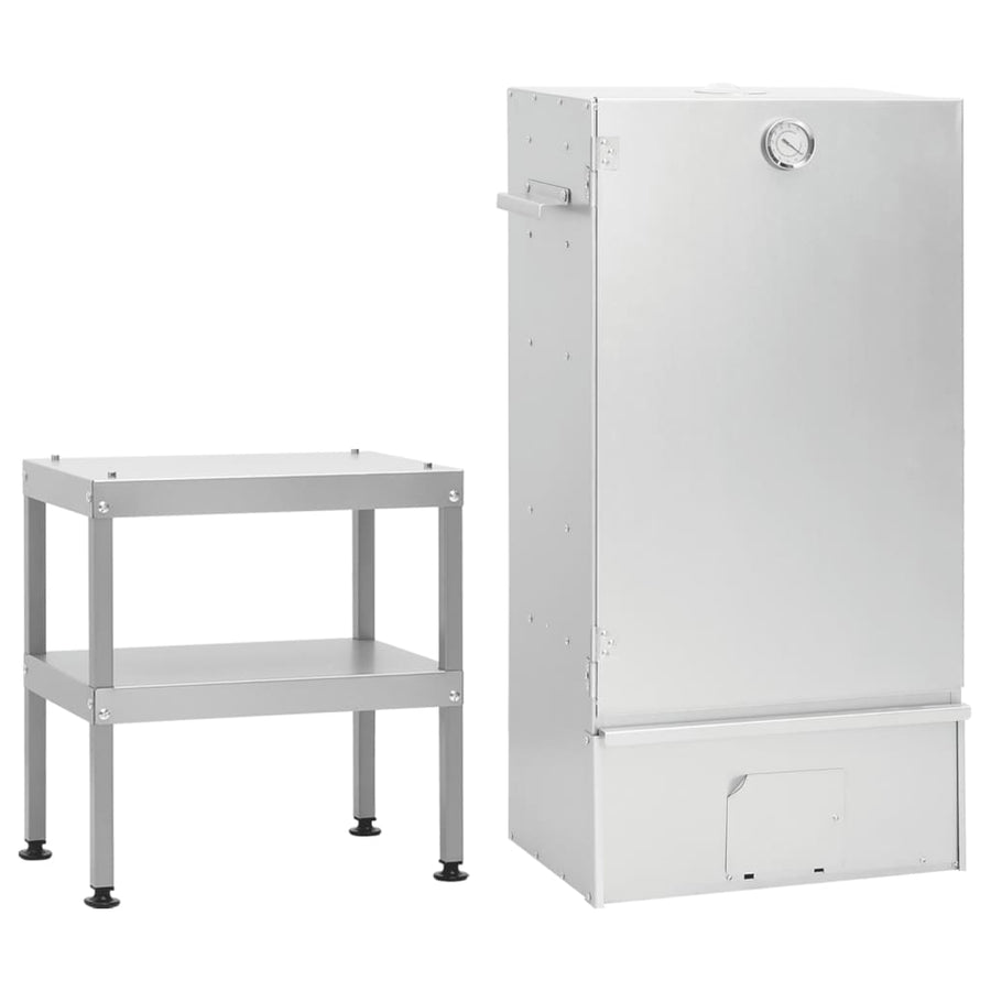 Bbq-Rookoven Met Tafel Gegalvaniseerd Staal 2 44.5 x 29 x 83 cm Zonder raam