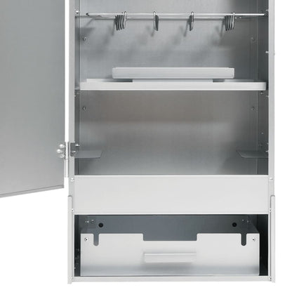 Bbq-Rookoven Met Tafel Gegalvaniseerd Staal 2 44.5 x 29 x 83 cm Zonder raam