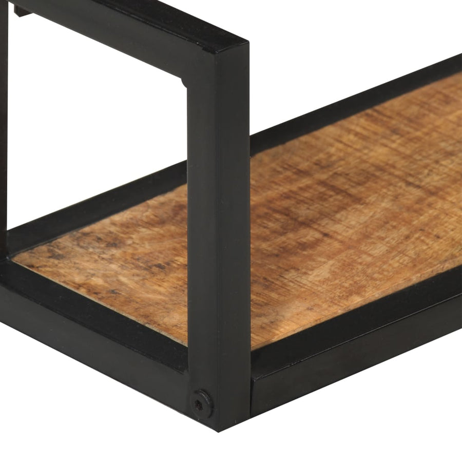 Wandschappen 110X17X17 Cm Massief Mangohout En Ijzer 110 cm