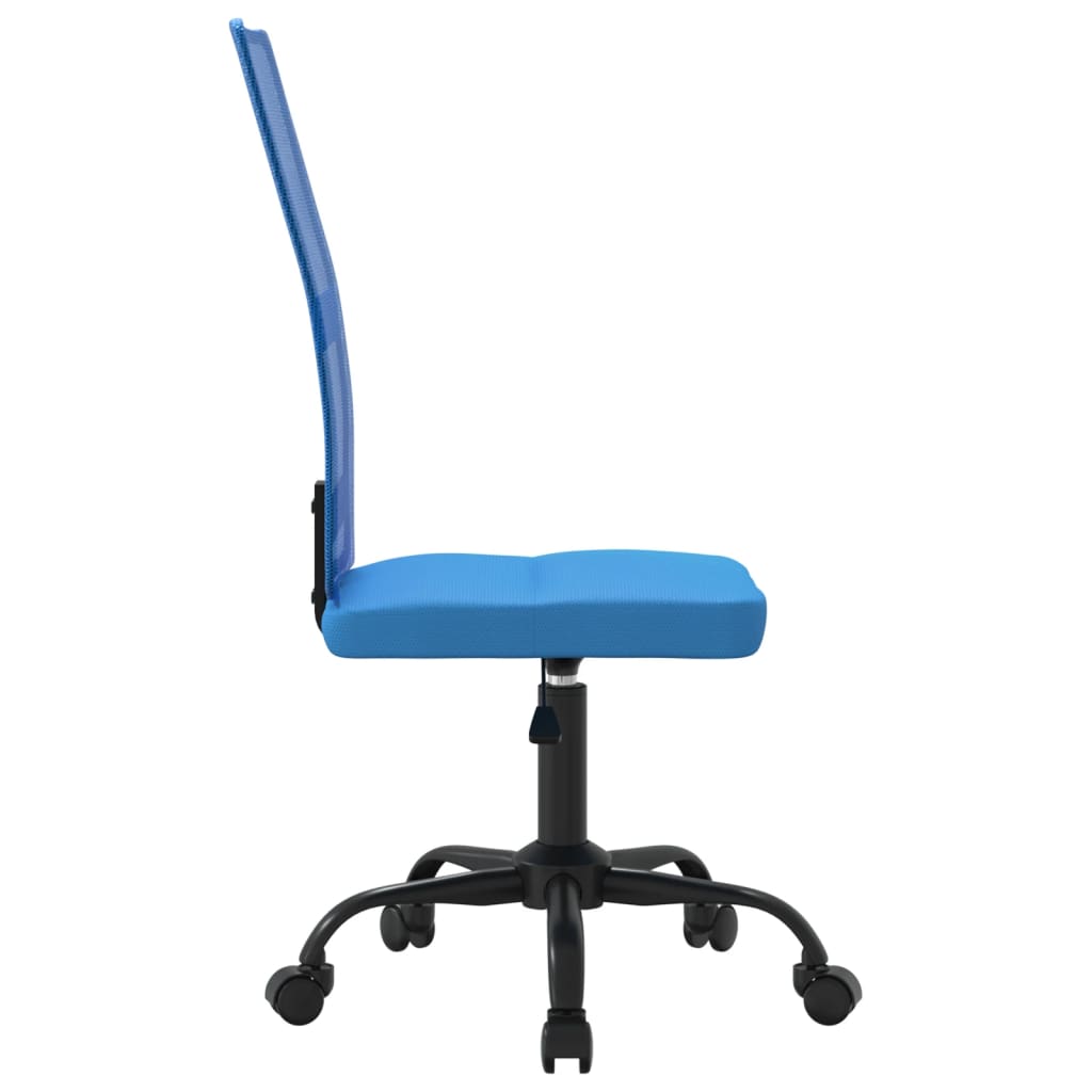 Kantoorstoel verstelbare hoogte mesh stof blauw