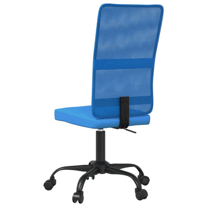 Kantoorstoel verstelbare hoogte mesh stof blauw