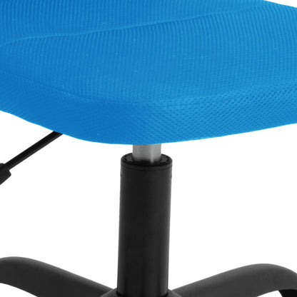 Kantoorstoel verstelbare hoogte mesh stof blauw