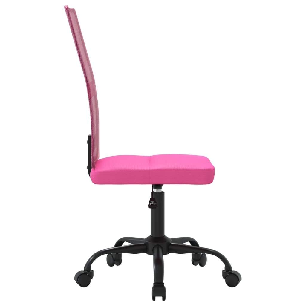 Kantoorstoel verstelbare hoogte mesh stof roze