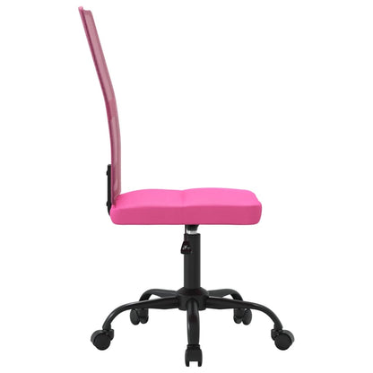 Kantoorstoel verstelbare hoogte mesh stof roze