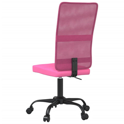 Kantoorstoel verstelbare hoogte mesh stof roze