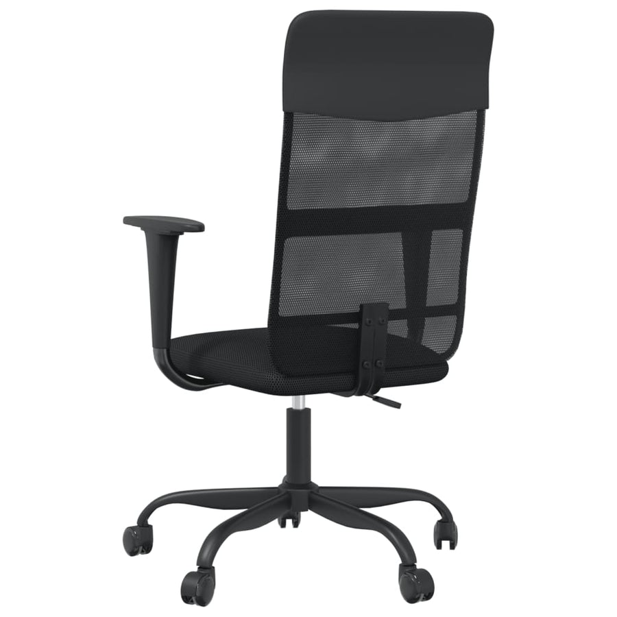 Kantoorstoel verstelbare hoogte mesh en kunstleer zwart
