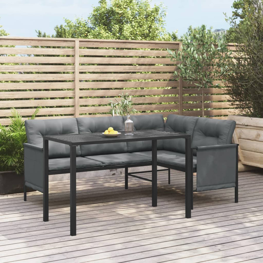 Tuintafel 110X54X70 Cm Staal Antracietkleurig
