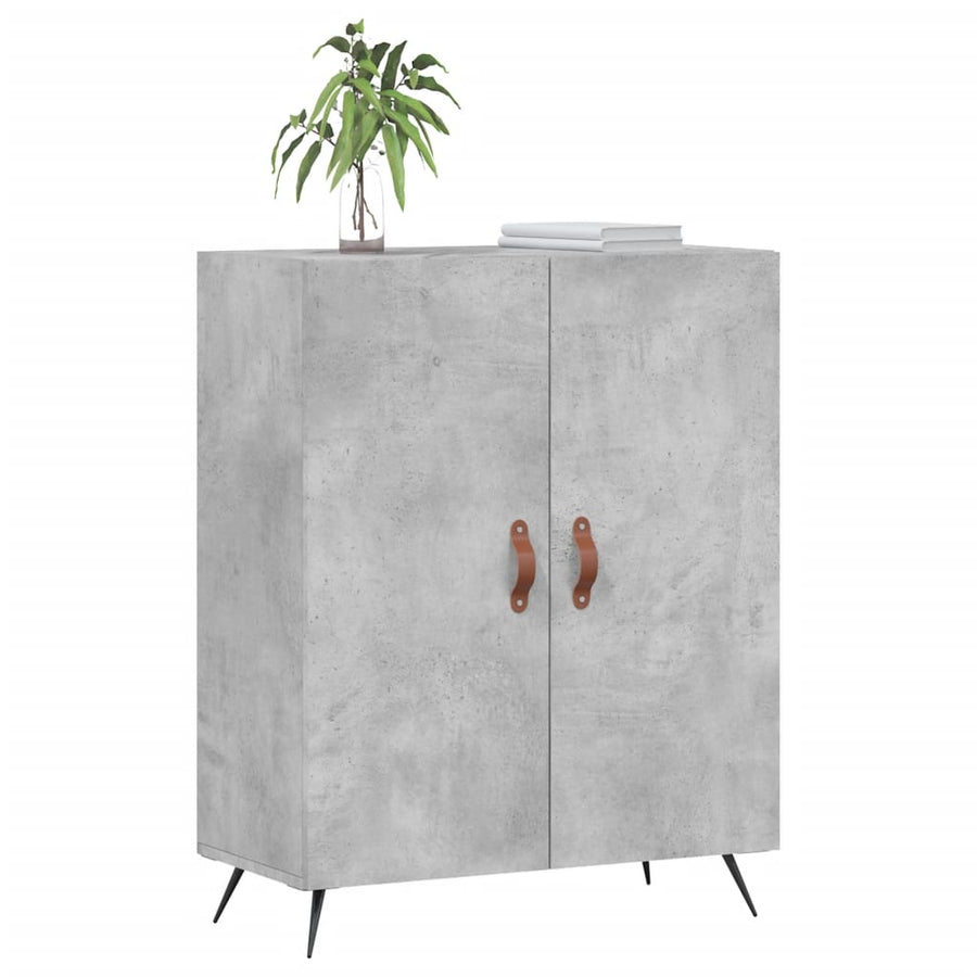 Dressoir 69,5X34X90 Cm Bewerkt Hout Betongrijs