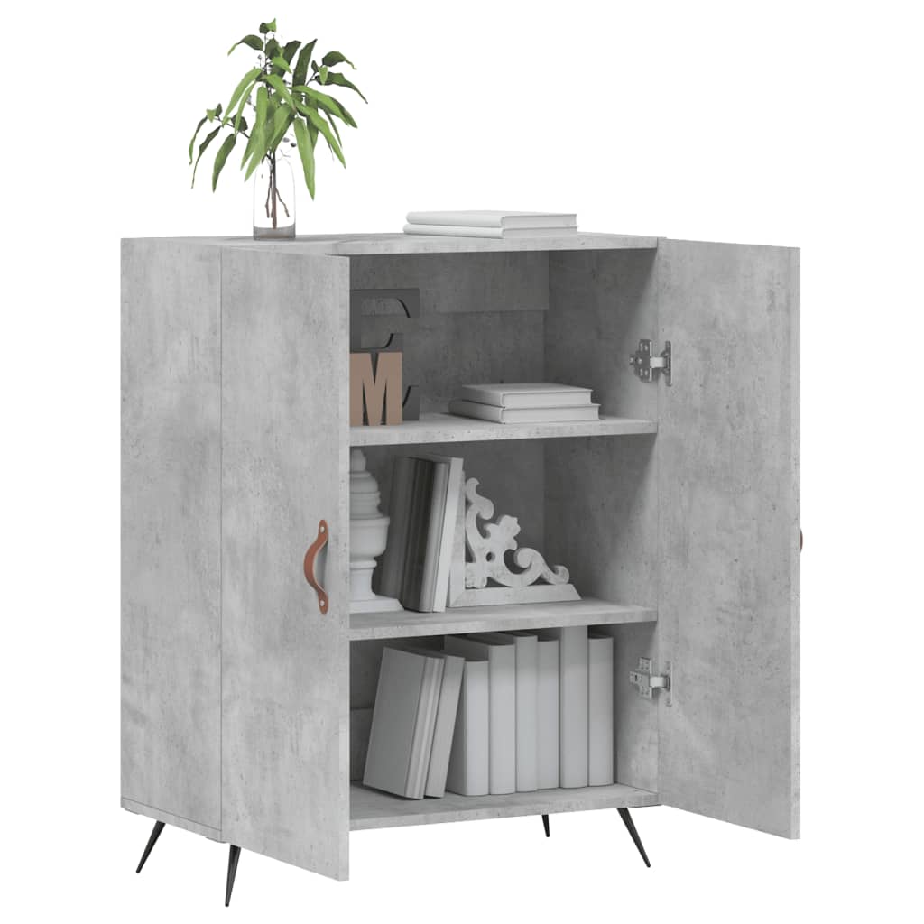 Dressoir 69,5X34X90 Cm Bewerkt Hout Betongrijs