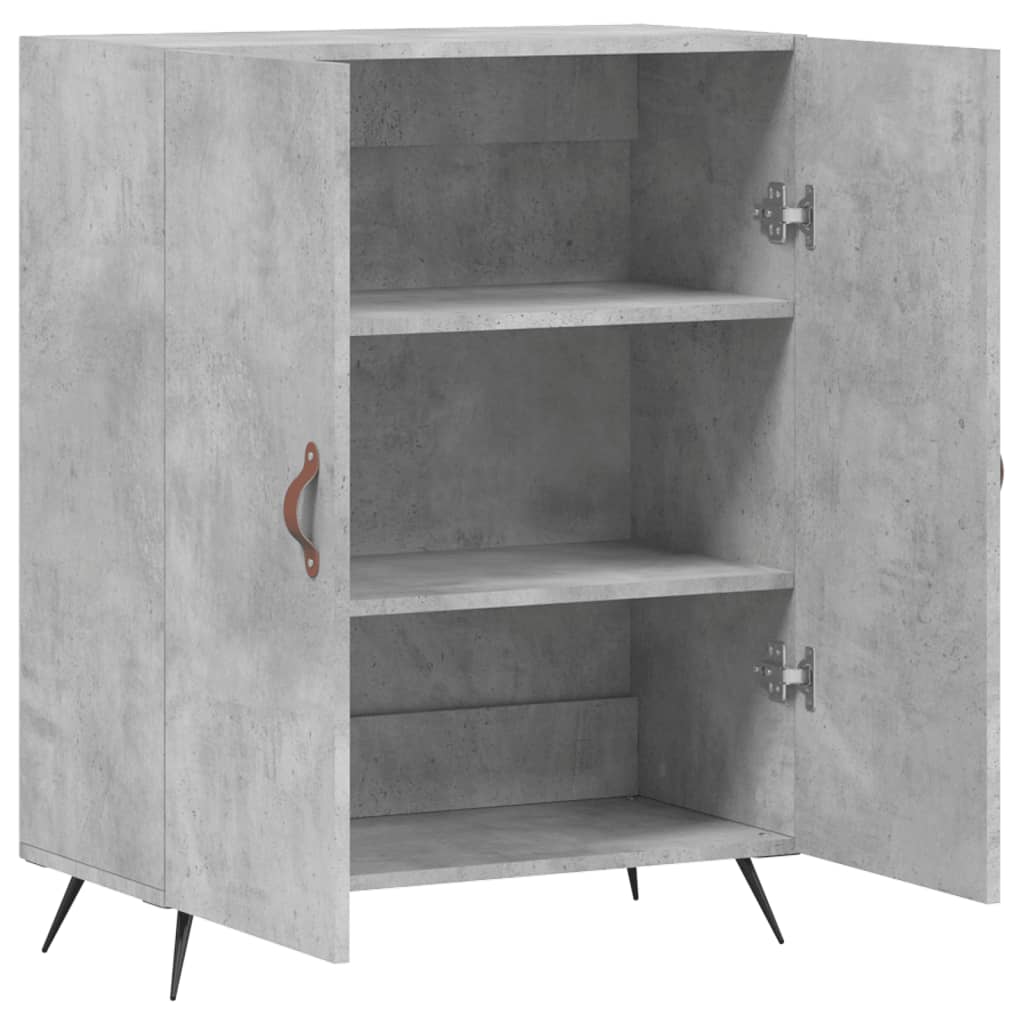 Dressoir 69,5X34X90 Cm Bewerkt Hout Betongrijs
