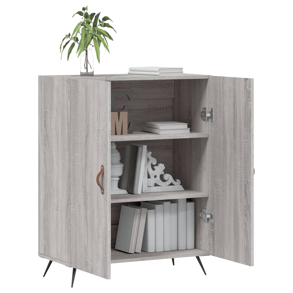 Dressoir 69,5X34X90 Cm Bewerkt Hout Grijs Sonoma Eikenkleurig