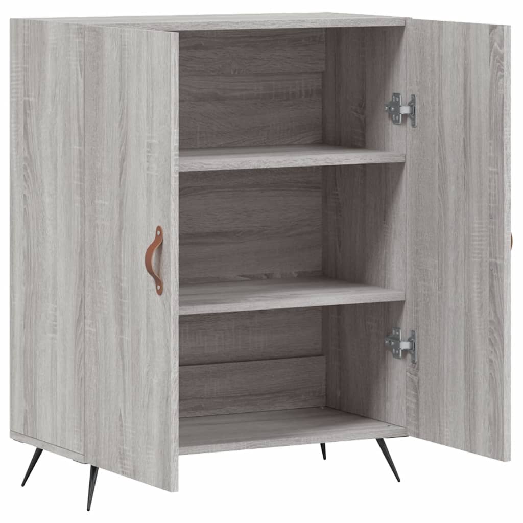 Dressoir 69,5X34X90 Cm Bewerkt Hout Grijs Sonoma Eikenkleurig