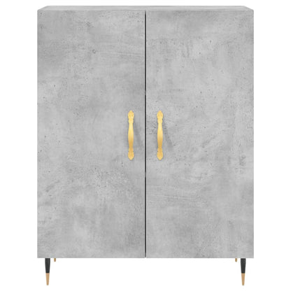 Dressoir 69,5X34X90 Cm Bewerkt Hout Betongrijs