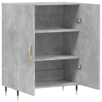 Dressoir 69,5X34X90 Cm Bewerkt Hout Betongrijs
