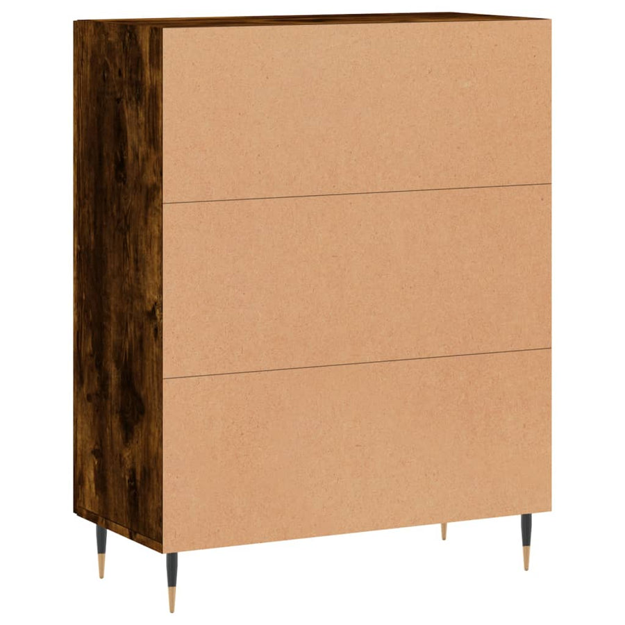 Dressoir 69,5X34X90 Cm Bewerkt Hout Gerookt Eikenkleurig