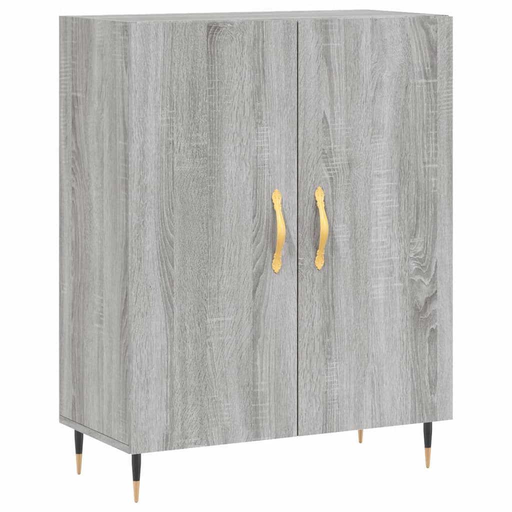 Dressoir 69,5X34X90 Cm Bewerkt Hout Grijs Sonoma Eikenkleurig