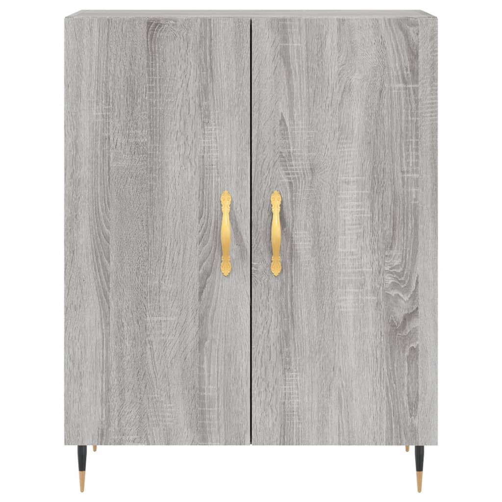 Dressoir 69,5X34X90 Cm Bewerkt Hout Grijs Sonoma Eikenkleurig
