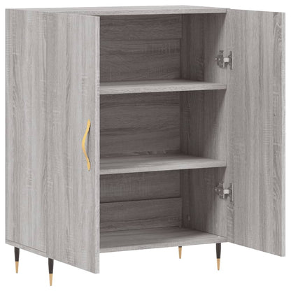 Dressoir 69,5X34X90 Cm Bewerkt Hout Grijs Sonoma Eikenkleurig