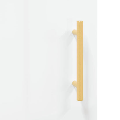 Dressoir 69,5X34X90 Cm Bewerkt Hout Hoogglans Wit